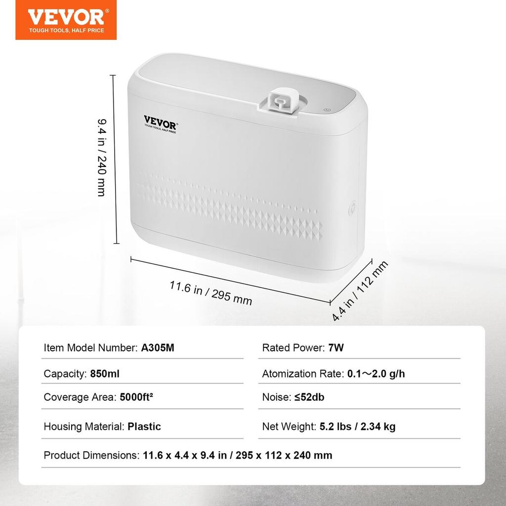 HVAC Scent Diffuser 850ML Cold Air Scent Air Machine 5000 Sq.Ft Waterless