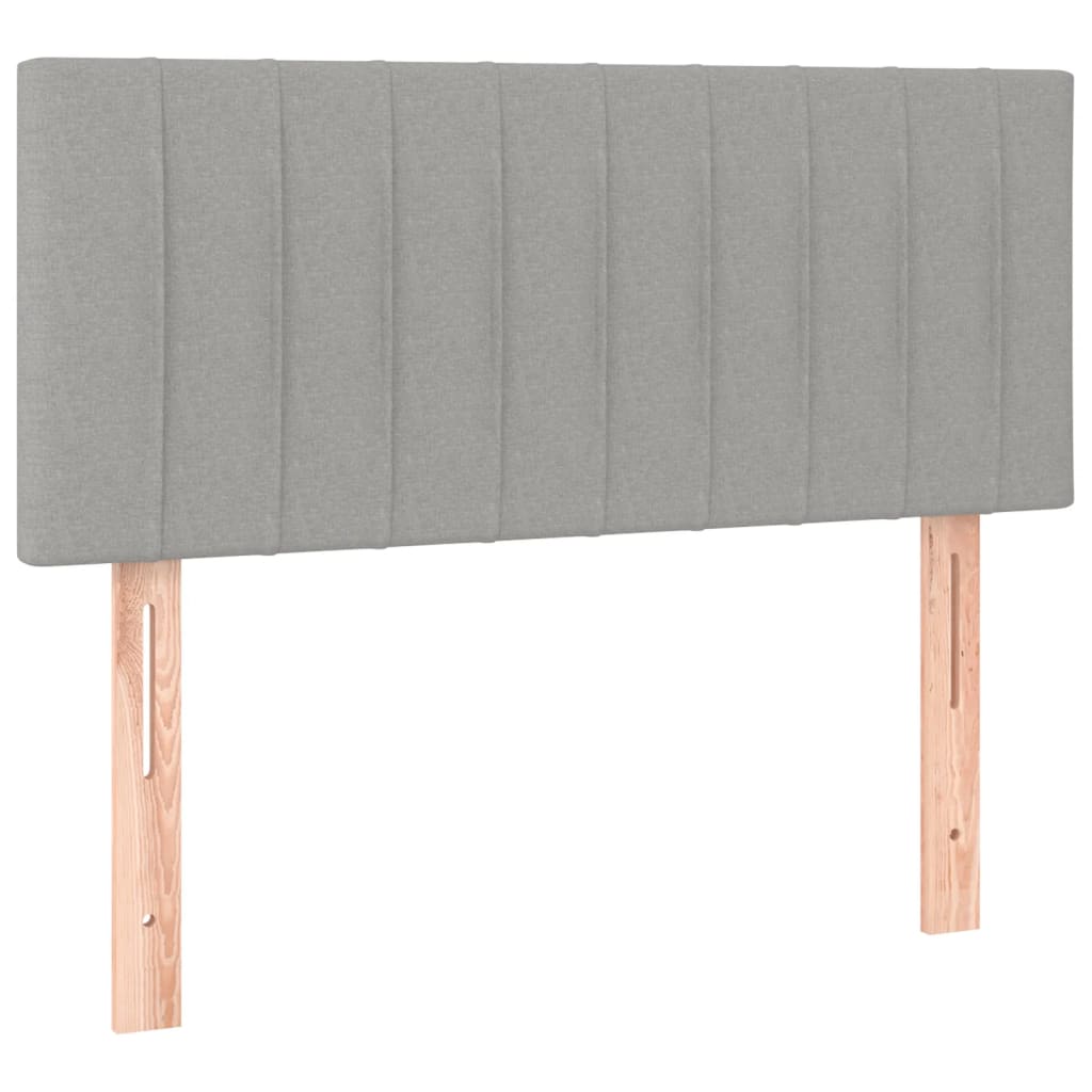 vidaXL LED Kopfteil Hellgrau 100x5x78/88 cm Stoff