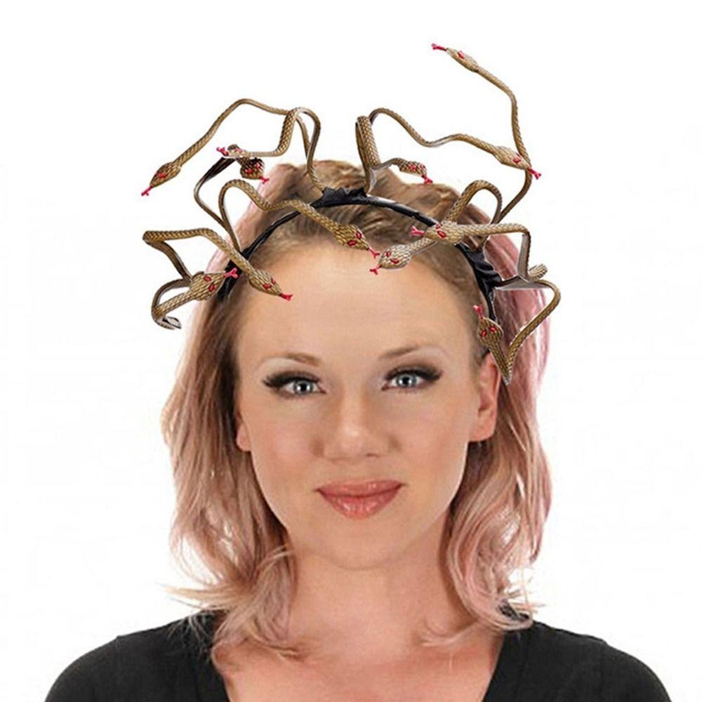 hairband Snake Halloween Headband PVC Halloween Party Decorations Masquerade Party Headpiece Men