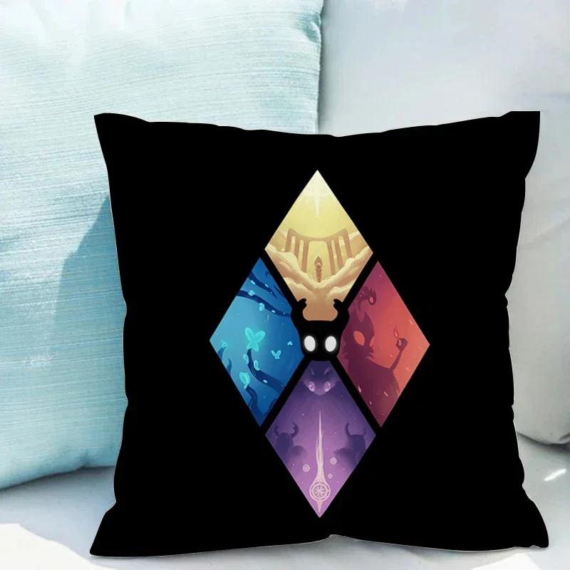 Декоративная наволочка x Подушки Hollow Knight Домашний декор Двусторонняя печать Наволочки Чехол для подушки x Короткий плюш
