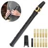 8 Hole Black Mini Little Saxophone Pocket Sax with Sax Reeds Carrying Bag for Beginners