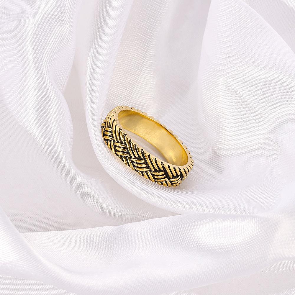 Simple Striped Twist Ring, Ethnic Style Ring, Jewelry, Art