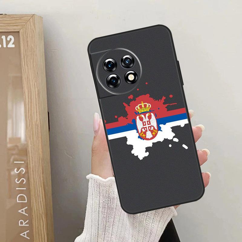 Flag of Serbia Serbian Case For OnePlus Nord CE 5 2 3 4 Lite N20 N30 OnePlus 13T 13R 12R 10T 10R 10 11 12 13 Cover