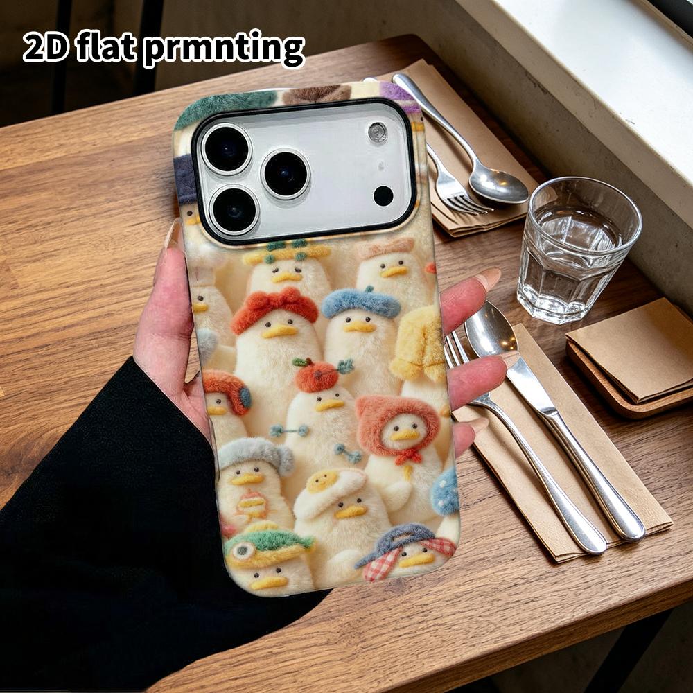 Чехол для телефона: Плоский 2D защитный чехол для Samsung Galaxy A34 A35 M05 M06 S20 S22 S21 FE Plus 5G, маленькая белая уточка в шляпе, идеальный Рождественский и Хэллоуинский