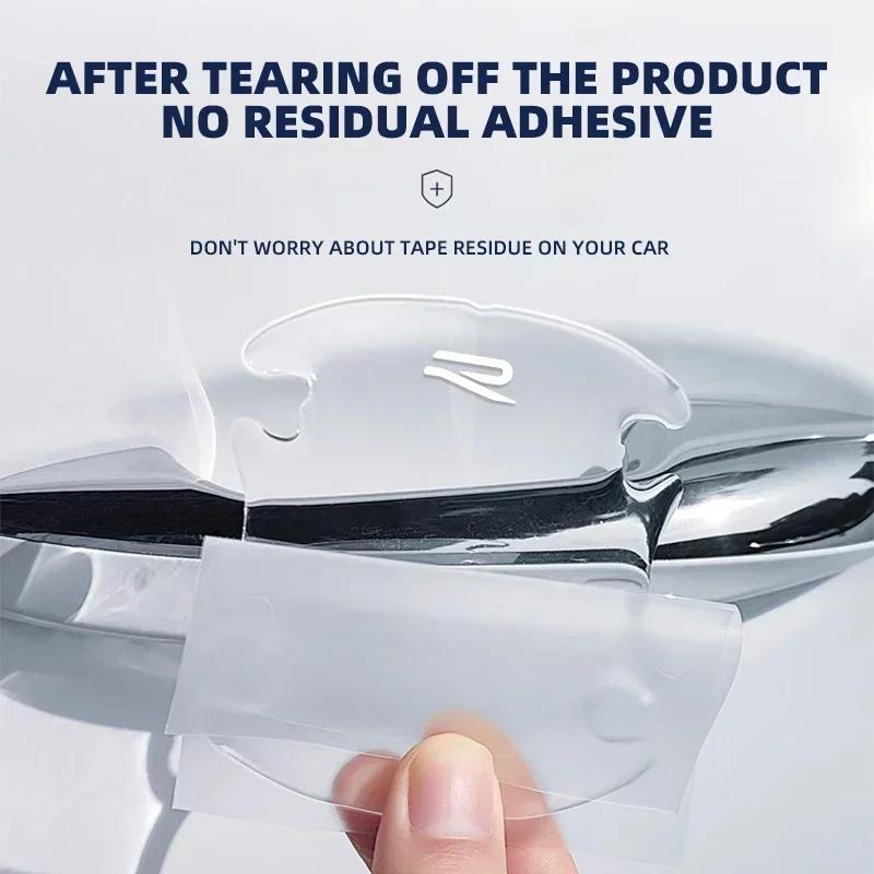 For VW New 4pcs Transparent Car Door Handle Bowl Sticker For Volkswagen Tiguan Bora POLO PASSAT CC Touran GOLF Jetta Arteon T-CR