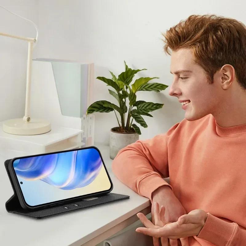 RFID Кожаный кошелек Фунда Для Xiaomi Redmi 15 5G 4G Флип Магнитная Обложка Для Redmi 15C Роскошный Чехол-книжка Redmi15 15C 15 C Etui