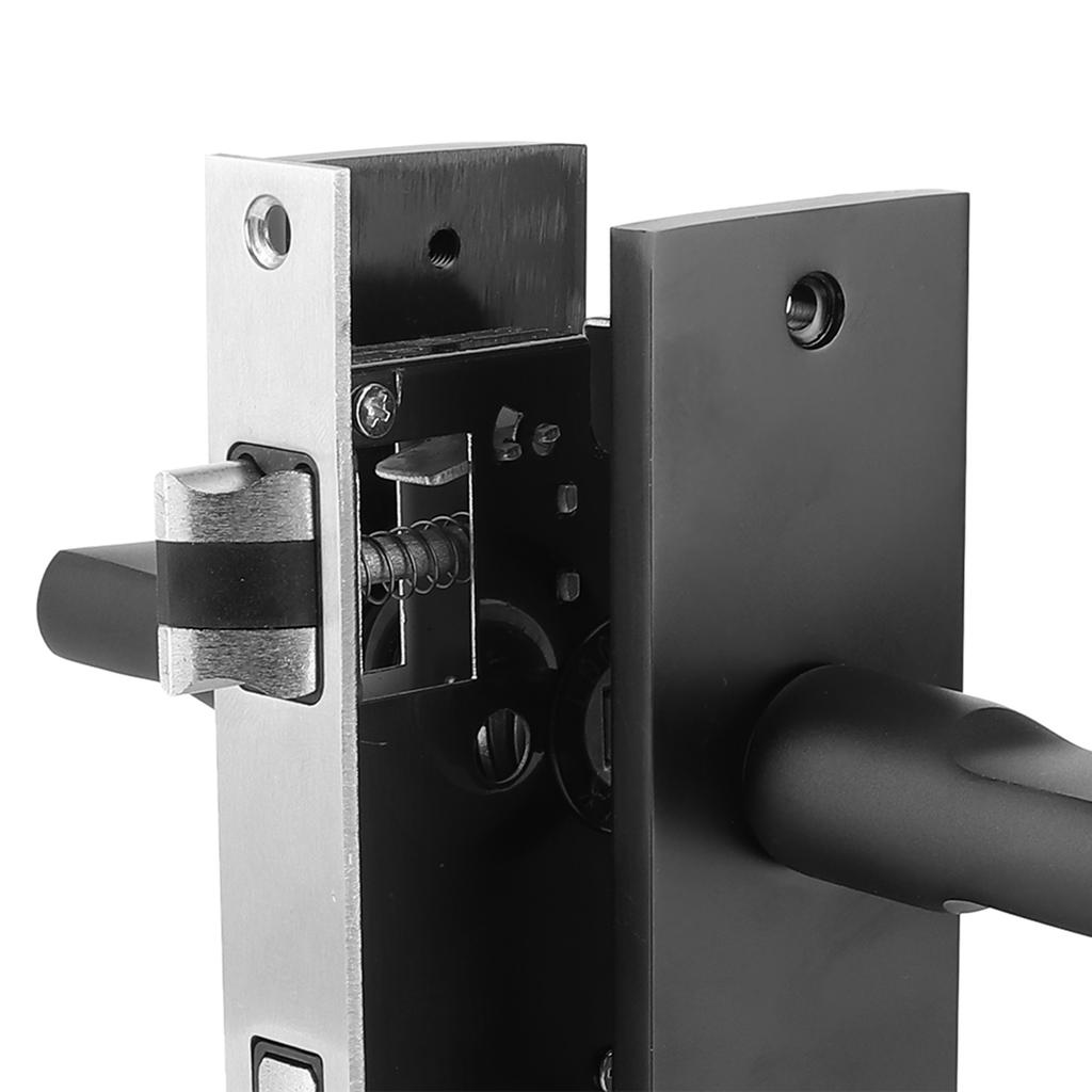 Алюминиевый замок для двери спальни Space Home Security Bedroom Handle Lock с ключами Screw Black