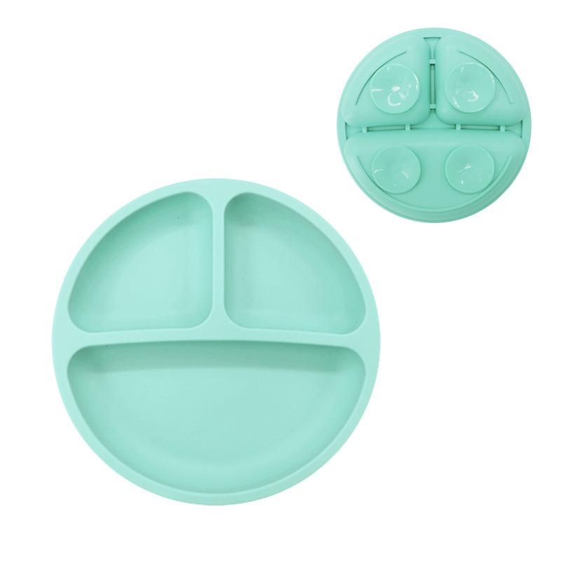 1 шт. 20x20x3 см Милый медведь Детское питание Дополнение Столовая посуда - Силиконовая присоска Тарелка для ужина миска с защитой от падений