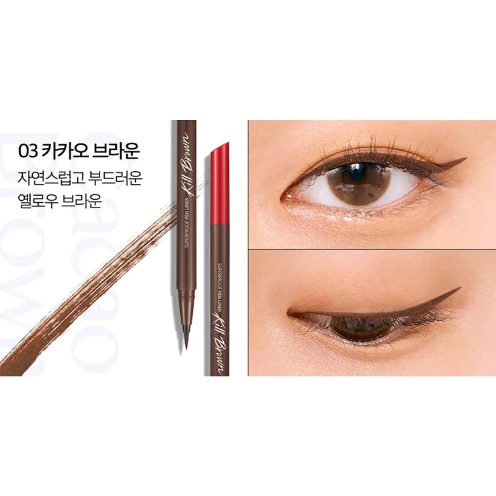 Clio Superproof Pen Liner 03 Cacao Brown x2
