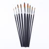 9PCS Nylon Hair Paint Brushes Set Pointed Tip Gouache Brush Art Brushes  Watercolor Coloring Work