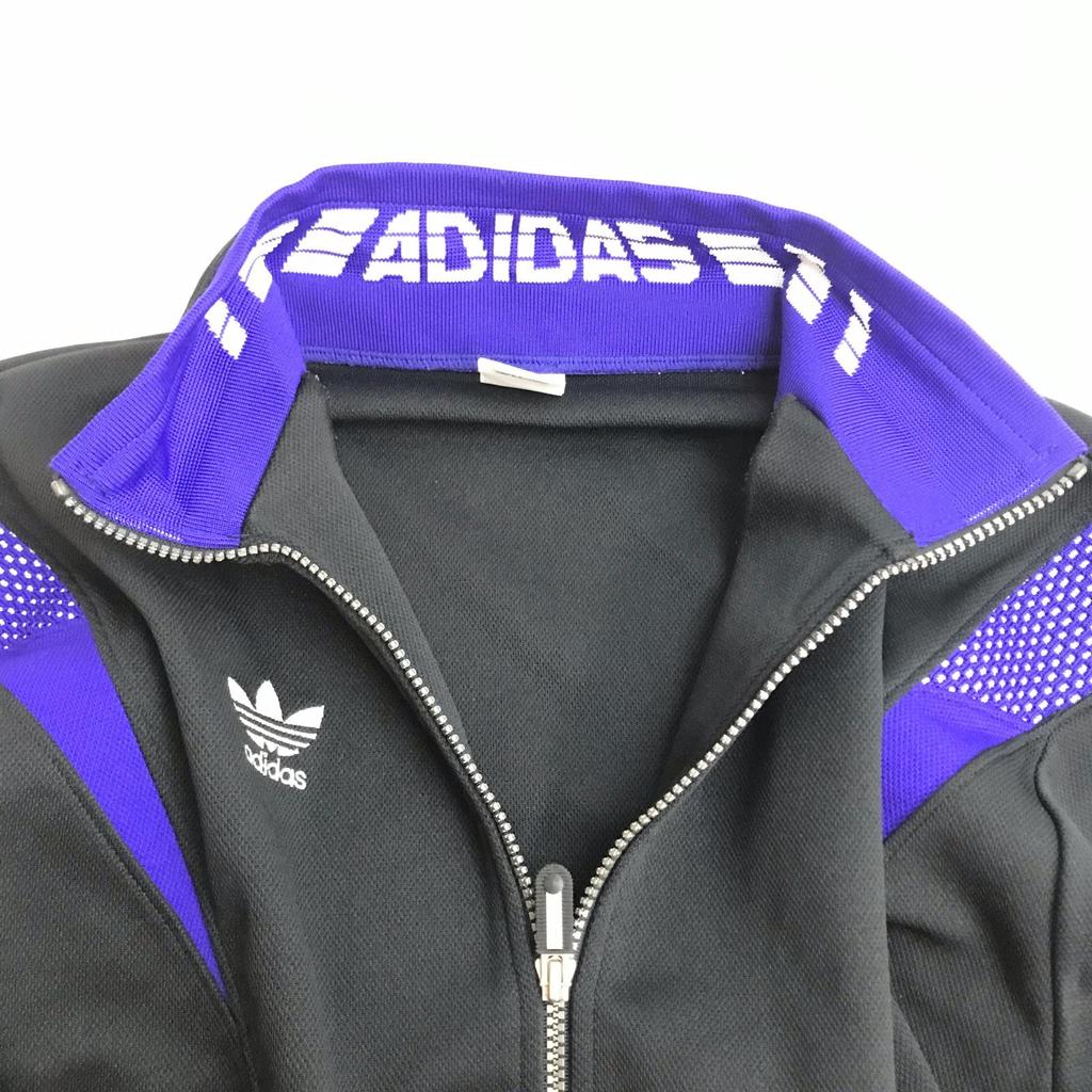 Мужской спортивный костюм Descente adidas 90-х годов M 165 см Черный Фиолетовый Логотип Трилистника(ИСПОЛЬЗОВАЛ)