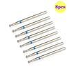 8pcs Diamond Nail Drill Bits Set Cuticle Cleaner Bit for Acrylic Nail Gel Removing Milling Cutter Manicure Machine Accessories