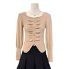 Square Neck Ruffle Sweater Base Layer Women Autumn Winter Premium Unique Fashion Knit Top