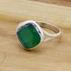 Green Onyx 925 Sterling Silver Ring, Faceted Gemstone Handmade Women Statement Ring