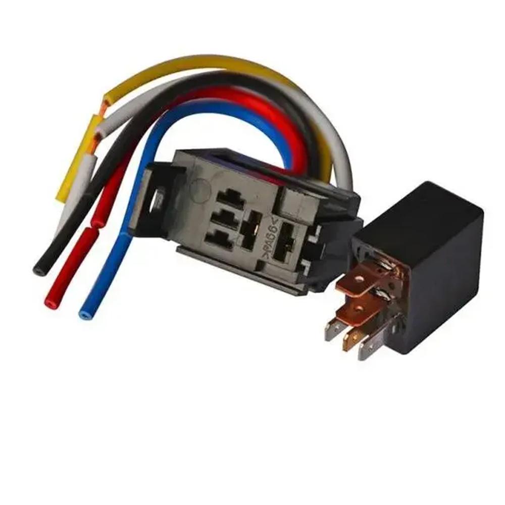 Car 5pin 40A 12V Car Oil Pump Relay +Socket Air Conditioning Relay Replacement
