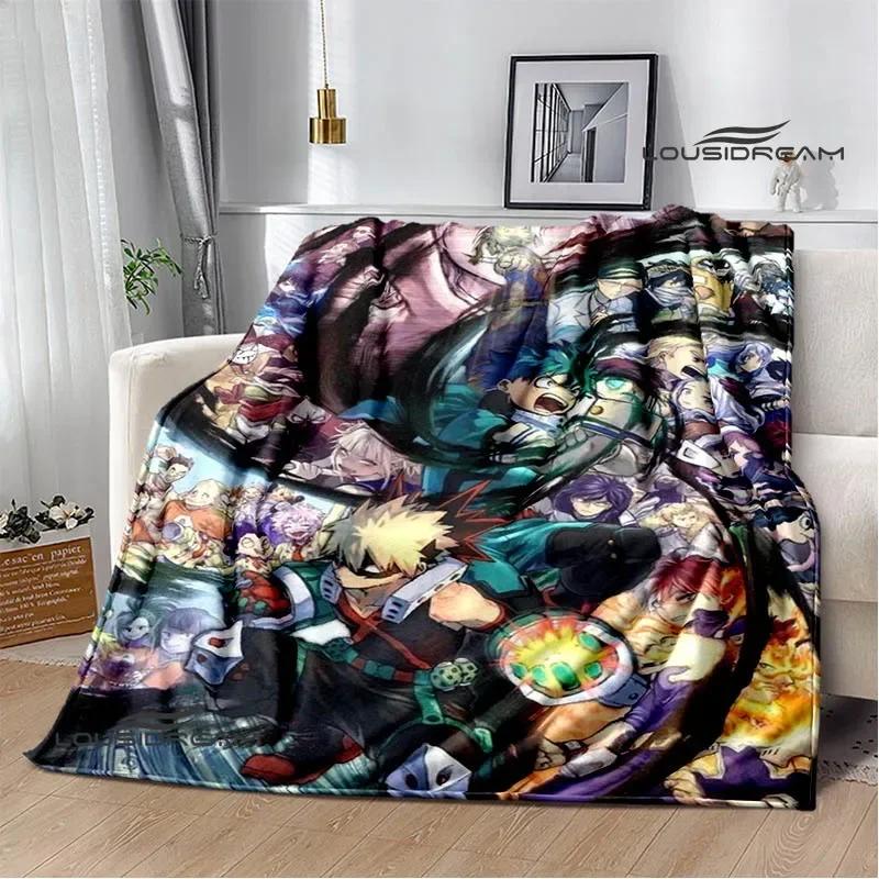 My Hero Academia Cartoon Printed Blanket Warm Flannel Blankets Soft and Comfortable Blanket Home Travel Blanket Birthday Gift