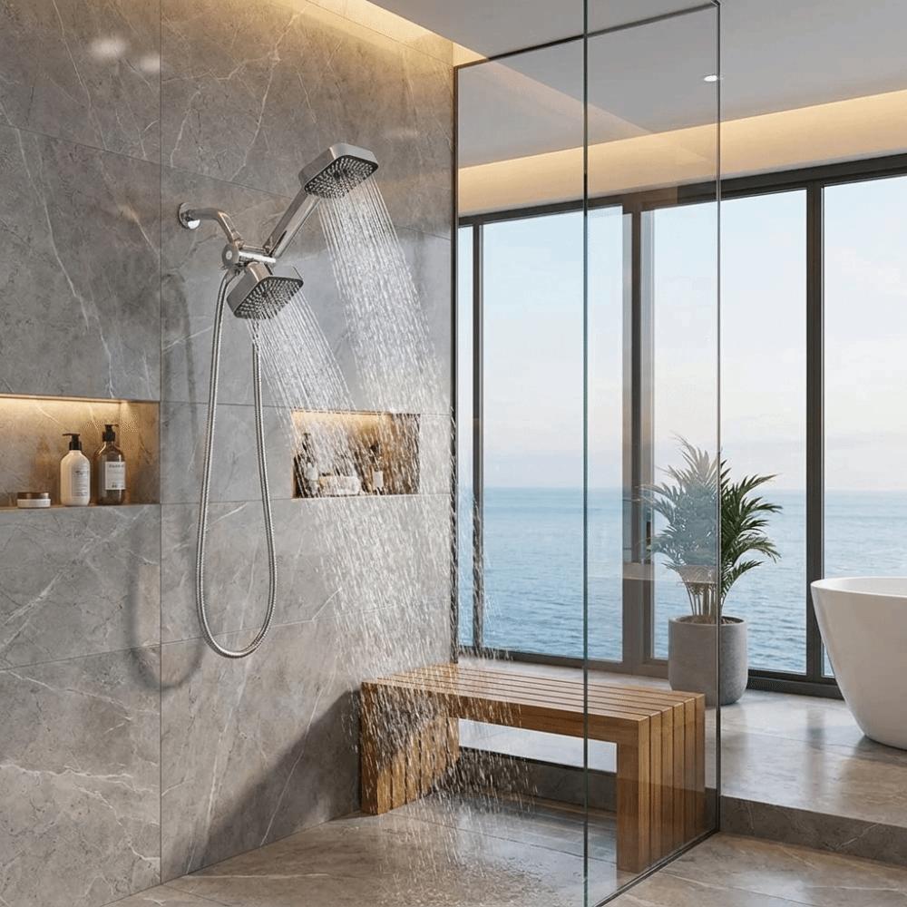 Square Design Bathroom Shower Accessories Burst-resistant Water Hoses Bathroom Bathing
