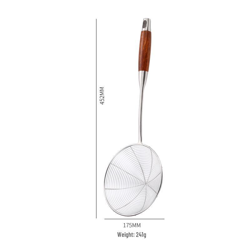 Дуршлаг для лапши из утолщенной нержавеющей стали с ручкой, предотвращающей ожоги