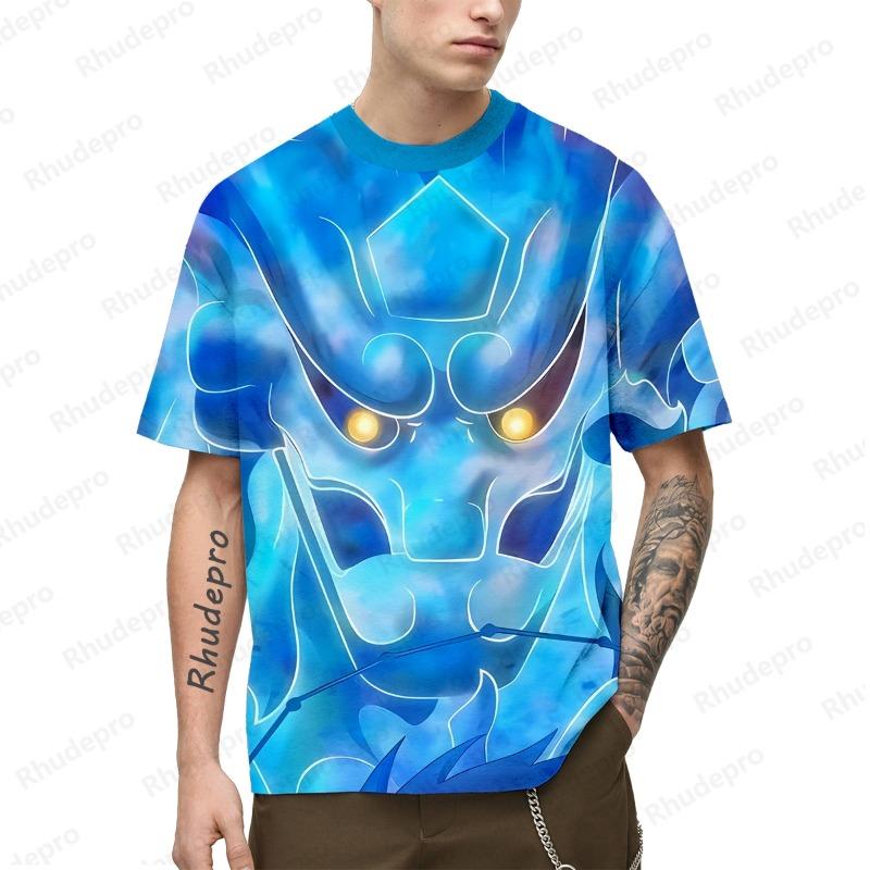 Новые мужские футболки, рубашки большого размера, подарок Наруто, тренд 2024 года, одежда первой необходимости, аниме, одежда Y2k, короткий рукав, хип-хоп, уличная одежда