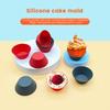 10Pcs Silicone Muffin Cups Non-Stick Cake Mold Food-Grade Reusable Cupcake Liners for Baking Pancakes Candies Muffins