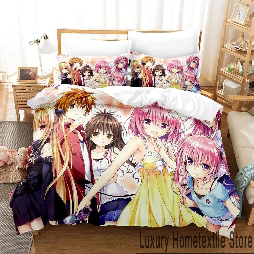 3D Печать To Love Ru Darkness Комплект постельного белья для мальчиков и девочек Размер Twin Queen King Постельное белье Пододеяльник Наволочка Кровать Мальчики Взрослый