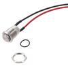 1/5pcs 12mm Momentary Push Button Switch Silver Shell with pre-Wiring  IP65 Waterproof Push Button Switch