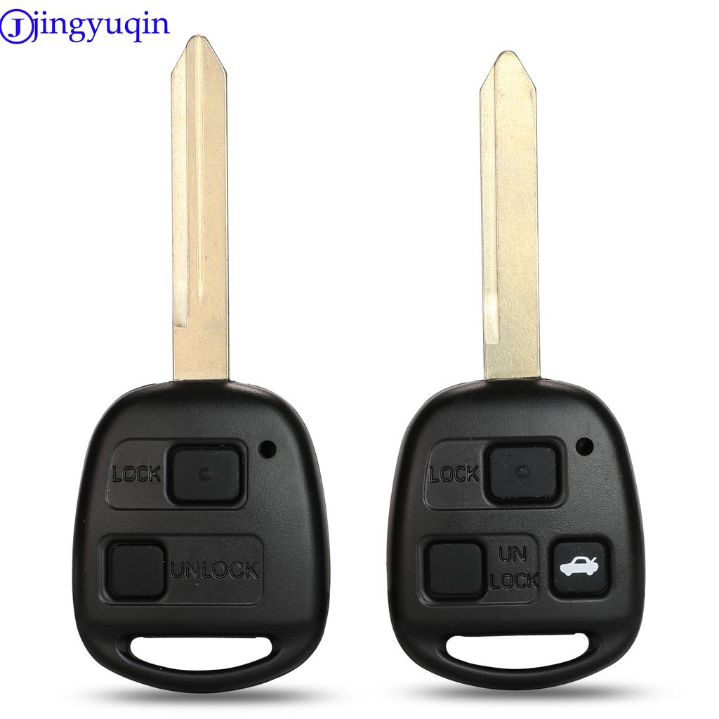 Jingyuqin With Rubber Pad Remote Car Key Shell Case For Toyota Yaris Carina Corolla Avensis Cover Toy47 Blade