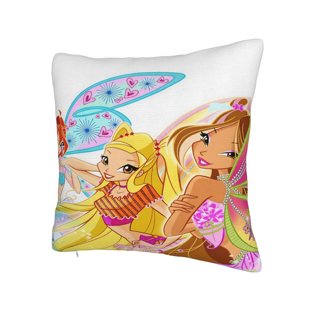 Cartoons W-winXs Clubs Pillow Case Square Pillow Cover Funny Pillowcases For Wedding Party Home Decor