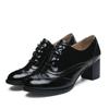 Women Brogues Shoes High Heels Derby Oxford Shoes Woman