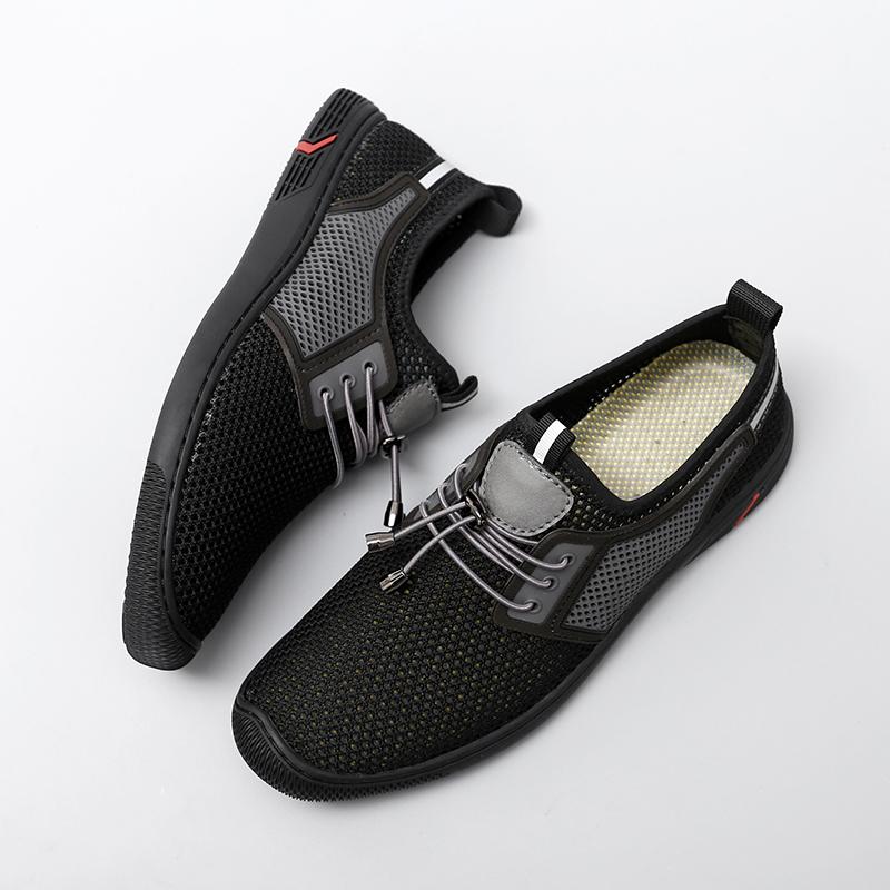 Модные летние сетчатые туфли Slip On, мужские кроссовки, дышащая легкая мужская повседневная обувь, обувь для ходьбы, теннис, мужские кроссовки, мужские кроссовки