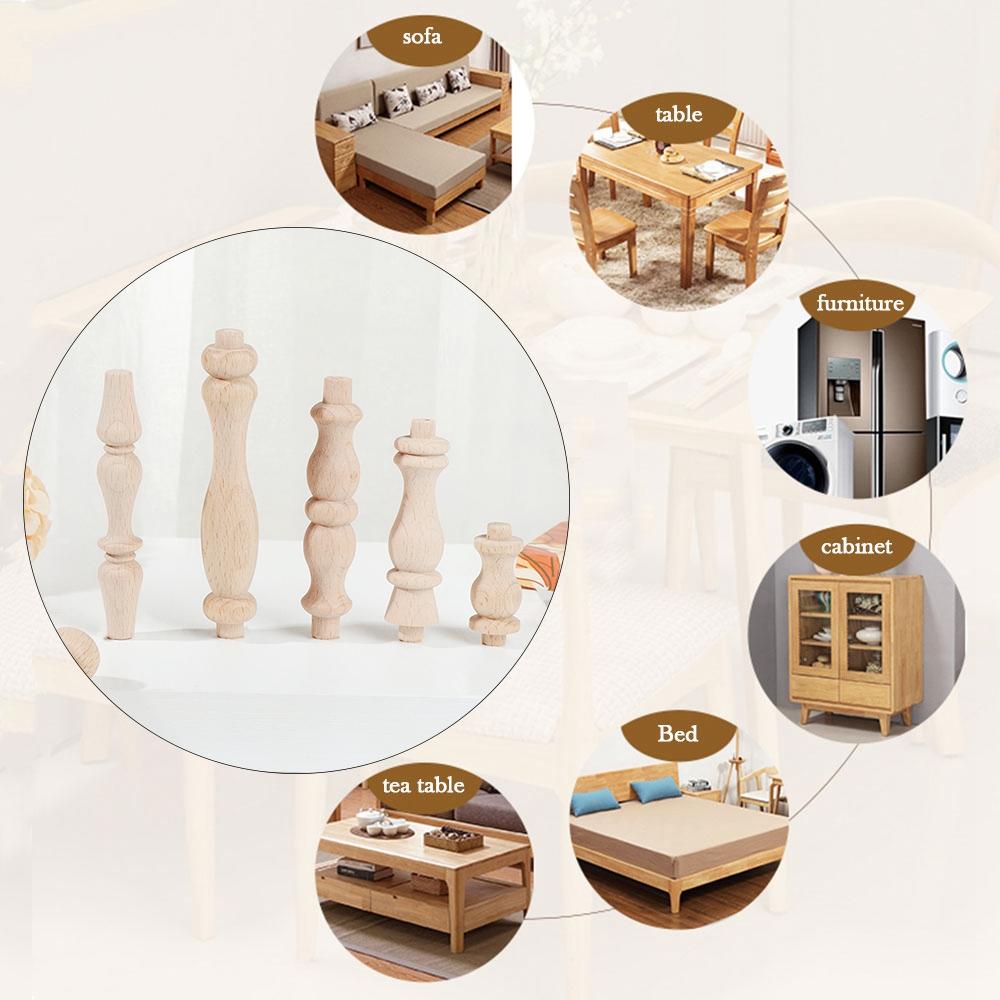 Accessories Decoration Crafts Vintage Wood Carved Home Decor Furniture Foot Legs Cabinet Seat Feets