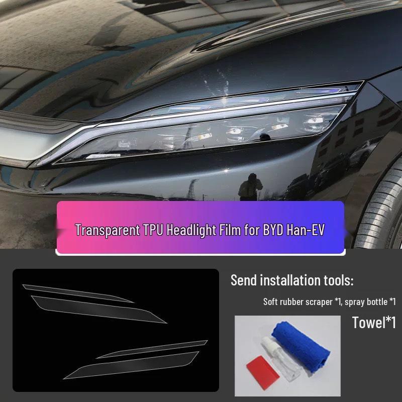 BYD Han Interior Film Set: Fits 25 Models - Includes Navigation Screen, Gear Shift, Headlight, and B-pillar TPU Films