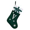 Christmas Stockings Small Embroidered Letter Knitted Xmas Hanging Stocking Decorations Christmas Party Decor