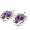 [J1841] - Фиолетовые дизайнерские серьги «Валентинка»