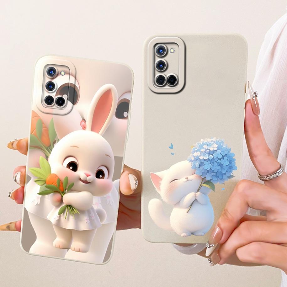 Case For OPPO A52 Cover CPH2061 CPH2069 Cute Cartoon Rabbit Cats Soft Silicone Shockproof Bumper For OPPO A72 A92 CPH2067 Shells
