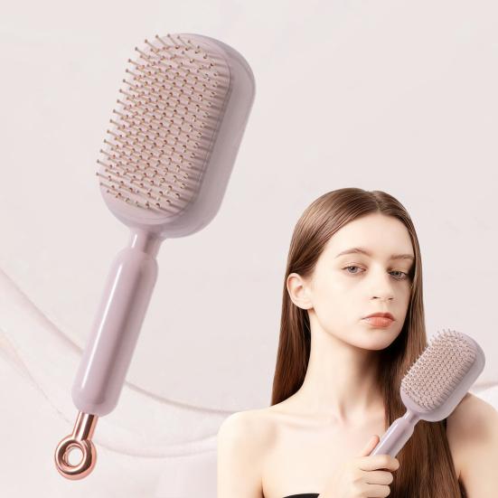 Yousheng 1/2/3Pcs Retractable Hair Brush Self-Cleaning Scalp Massage Anti-static Air Cushion Comb Portable Travel Men Women Hair Detangling Styling