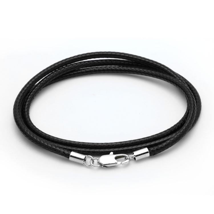 Кожаный шнурок-ожерелье, шнурок с подвеской для мужчин и женщин, черный и красный, вощеный кожаный шнур.