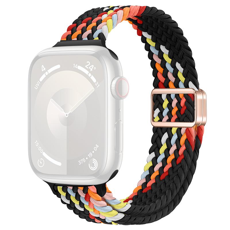 For Apple Watch 10 46mm/Ultra 2/Ultra 49mm/9 8 7 45mm/SE (2023) SE (2022) SE 6 5 4 44mm/3 2 1 42mm Watch Strap Braided Nylon Band