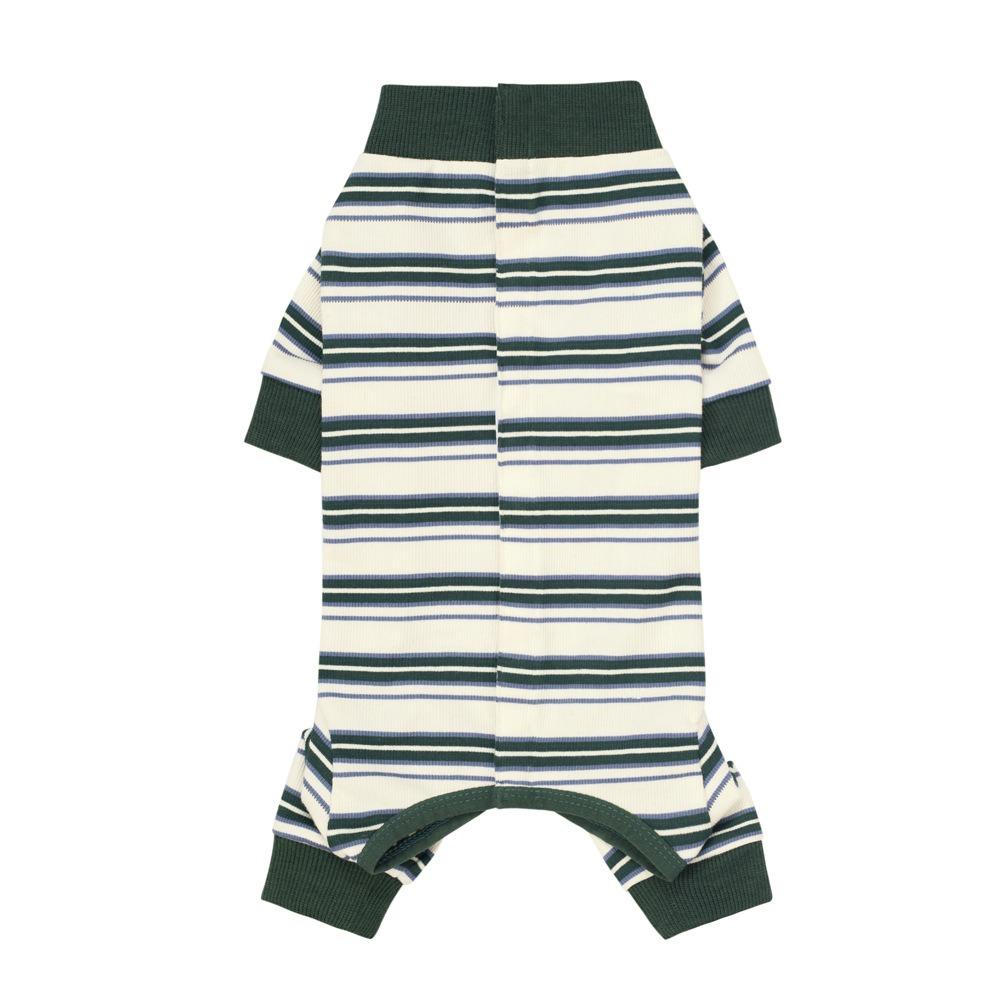 Fashionable Pet Dog Clothes Polyester Dog Pajamas Durable Puppy Stripes Jumpsuits Home