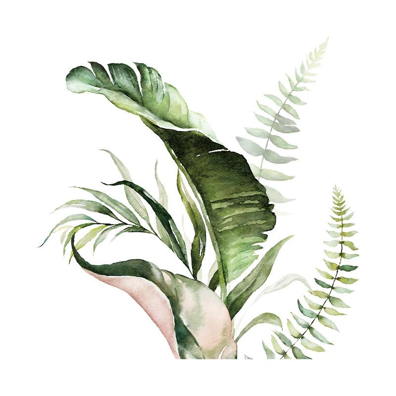 Самоклеящиеся ручные рисунки с зелеными растениями, наклейки для унитаза, свежие наклейки для украшения крышки унитаза для ванной комнаты, наклейки