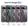 Transparent Shockproof Acrylic Magsafe Magnetic Phone Case for Google Pixel 8 8A 8 Pro 9Pro Wireless Charging Clear Back Cover Cases