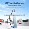 Dual-Head 8-in-1 USB Hub Docking Station with Card Reader, 3.5mm Audio, and Type-C for Mobile and Laptops