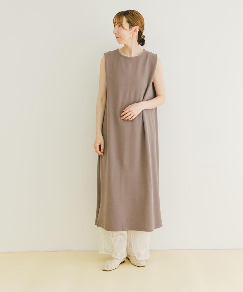 Urban Research Items Shoulder Tuck Sleeveless Dress MOC FREE Women's ITA5-26A030