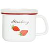 Fuji Enamel Strawberry Stockpot, Square, 1.5L, STB-KP