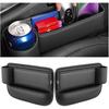 2 Piece Car Seat Gap Packing,Leather Car Seat Gap Storage Rack,With Cup holder,Adjustable Car Seat Storage Box,Universal Front Row Car Seat