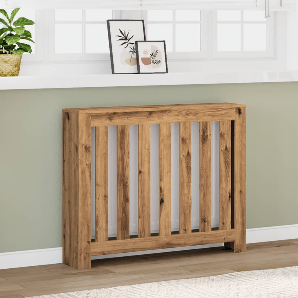 Radiator Cover Artisan Oak 104 x 20 x 82 cm Wood Based Material