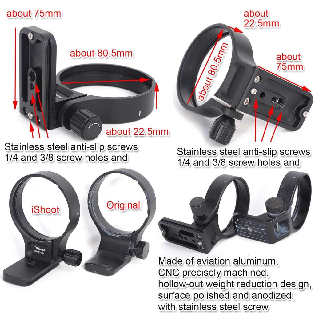 Кольцо штативного хомута совместимо с Sigma, включая DG OS HSM Contemporary. В комплект входят кронштейн крепления штатива для поддержки объектива, штатив и
