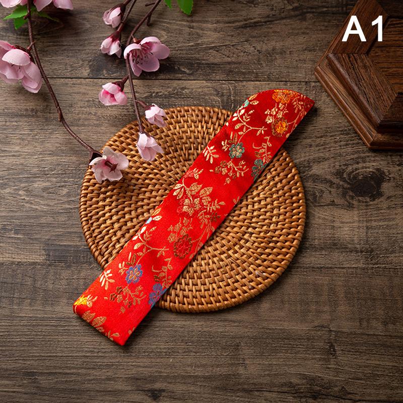 Новый чехол для ручного веера в китайском стиле, вышитые цветы, портативный складной чехол для веера, пылезащитный защитный чехол, украшение для дома