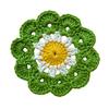 Handmade Crochet Flower Coaster Heat-Resistant Cup Mat for Mugs Glasses Soft