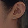 OR D`OR [ШТИФТ 14K] Мини-серьги из натурального камня Агат